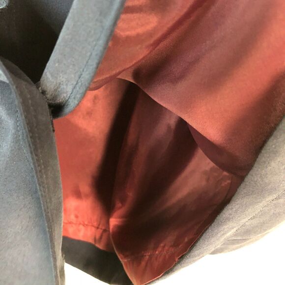 Vintage Studio G‎ Womens Silk Button Down Midi-Skirt Size 12 Navy Whimsigoth - Picture 7 of 7